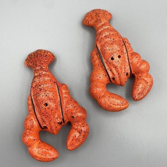 Crawdad Crayfish Salt and Pepper Shakers Anthropomorphic Vintage Kitchen MCM - Picture 7 of 7